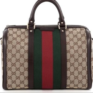 Gucci Boston Bag Vintage Web GG Web Stripe